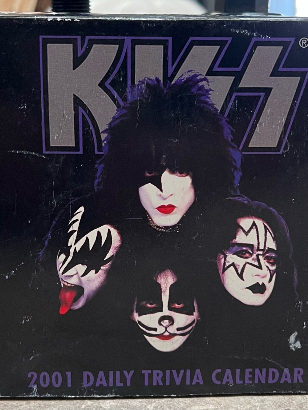 Kiss Black Purple Red 2001 Daily Trivia Calendar